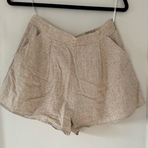 Linen blend shorts